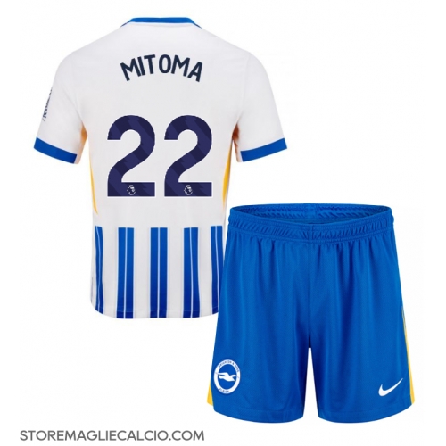 Brighton Kaoru Mitoma #22 Maglia Gara Casa Repliche 2024-25 Bambino Maniche Corte Brighton Kaoru Mitoma #22 Maglia Gara Casa Repliche 2024-25 Bambino Maniche Corte